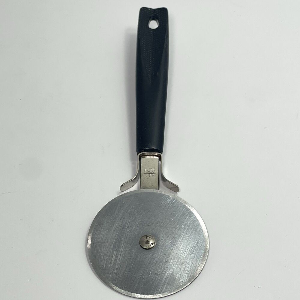 Vintage EKCO Pizza Slicer Cutter Stainless Steel w/ Corncob Handle  USA